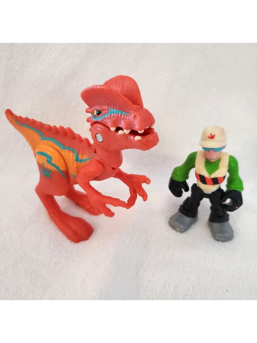 Playskool Heroes Jurassic World Dinosaur Figure Dilophosaurus Orange Green Lot